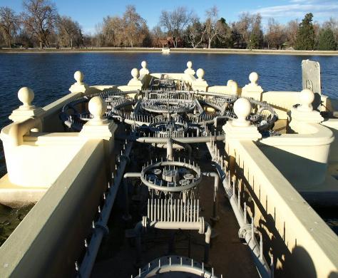 Fountain vault deck with plumbing